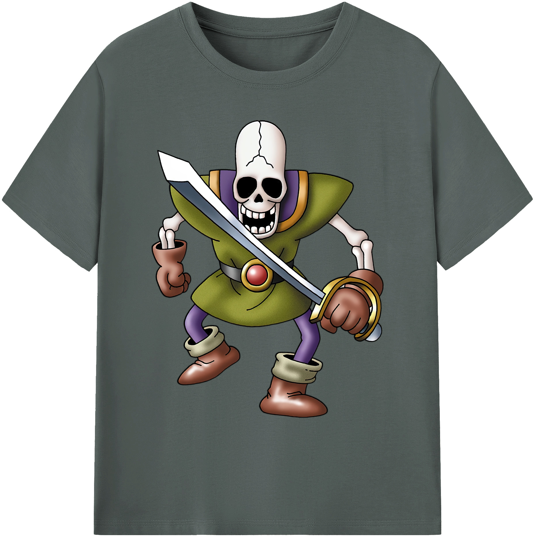 （画像用） ドラゴンクエスト Doragon Kuesuto Dragon Quest 綿100％ メンズ半袖Tシャツ｜肌触りやわらか＆通気性